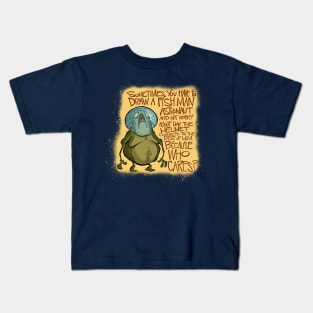 Fish Man Astronaut Kids T-Shirt